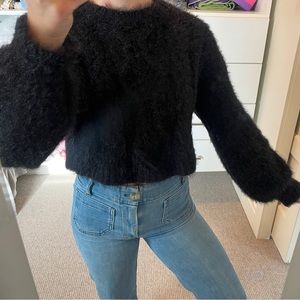 UO Fuzzy Black Sweater